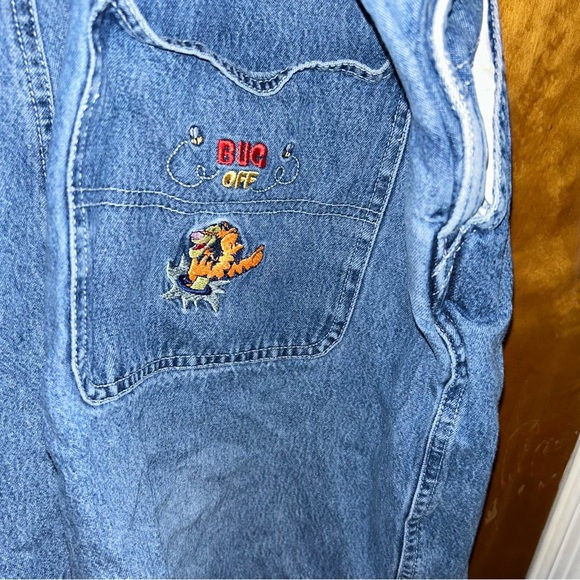 Vintage Disney Winnie the pooh tigger jean denim overalls shorts plus size 24 - Picture 6 of 6